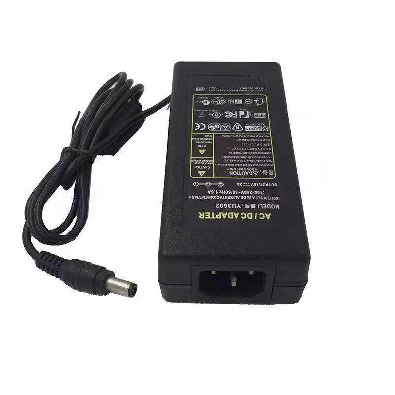 36V2A AC 100 V-240 V DC 36 V 2A импульсный источник питания 36 вольт универсальный адаптер питания, трансформатор Светодиодный светильник AC/DC зарядное устройство 5,5-2,5 мм