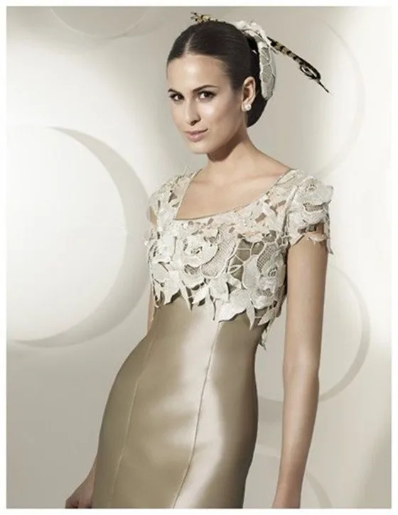 Vestidos de madrinha noiva элегантное вечернее платье свадебные дешевые короткие кружевные платья для матери невесты с жакетом