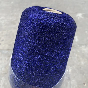 

New 450g Beautiful Shiny blue gold silver silk metallic Yarn weaving crochet yarn for knitting Sewing thread X5190