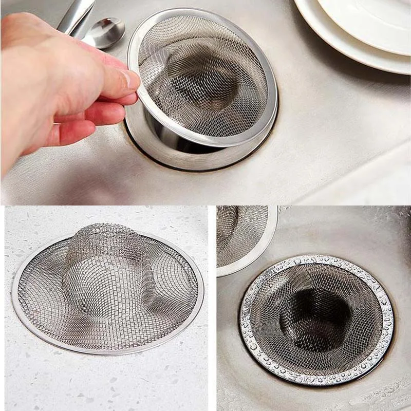 

Anti-blocking Stainless Steel Sink Strainer Kitchen Bath Bathroom Basin Plug Hole Filter Hair Trap Catcher Kitchen Accessories