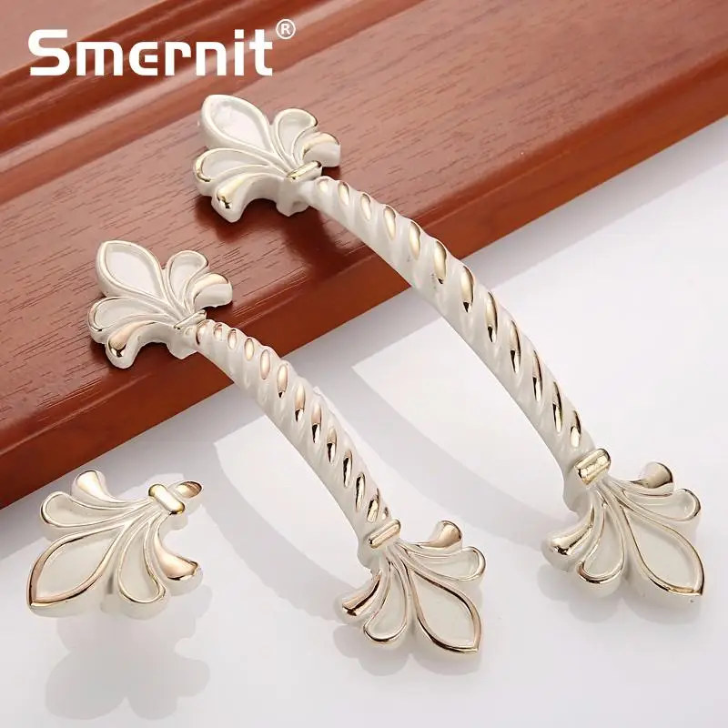 5 шт. металлические ручки для шкафа цвета слоновой кости|cabinet knobs|furniture knobswhite cabinet