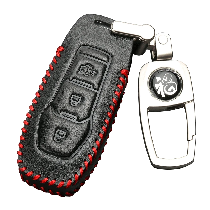 Автомобильный чехол для ключей для пульта дистанционного управления кожаный защитный чехол для ford max Mondeo mk4 mk5 Fiesta ST Focus 3 mk3 aurus fusion Kuga 2 Ecosport