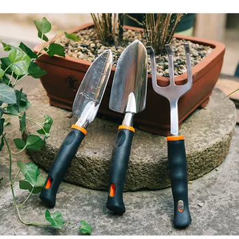 

3pcs/Set Gardening Tools-Wood Handle Stainless Steel Potted Plants Shovel Rake Spade for Flowers Potted Plant