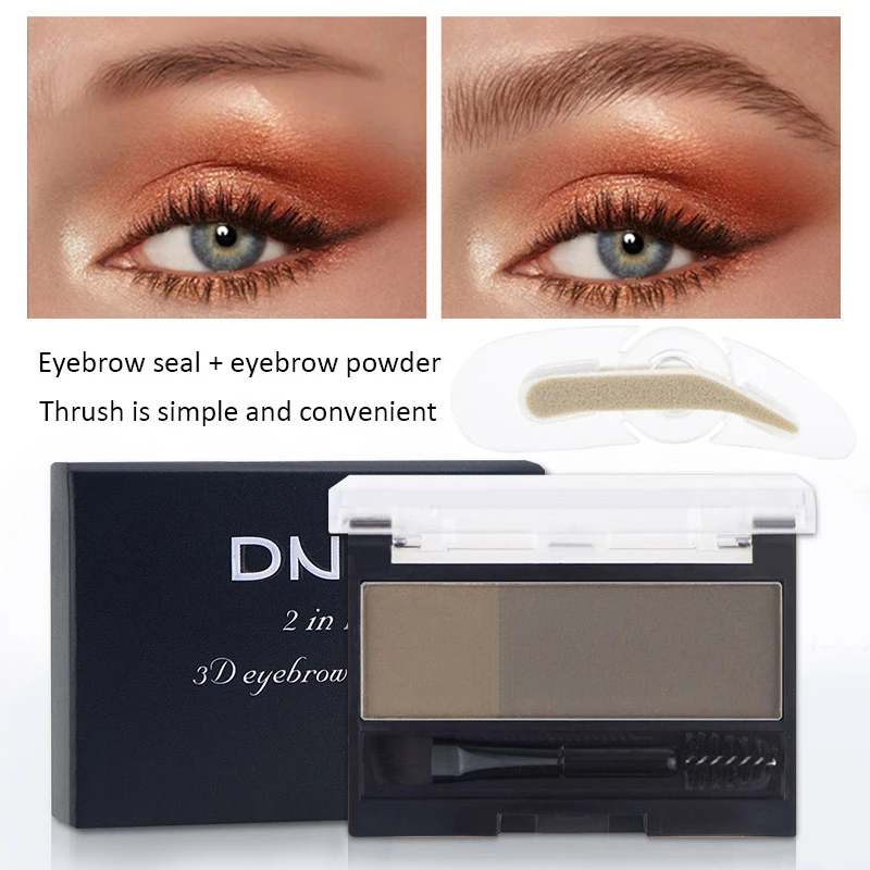 Eyebrow Enhancers Powder Palette 2 Colors Long Last Waterproof Eyebrow Pigment with Eye Brow Brush Tool Women Daily Cosmetics Eyebrow Enhancers Powder Palette 2 Colors Long Last Waterproof Eyebrow Pigment with Eye Brow Brush Tool Women Daily Cosmetics