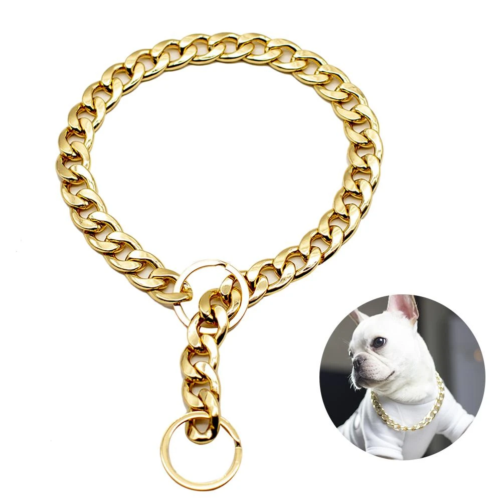 Paquete o empaquetar Patatas Condición previa Collar de cadena de adiestramiento para perros, Gargantilla de Metal, de  lujo, color dorado, para Bulldog, perros pequeños y medianos|Accesorios  para perros| - AliExpress
