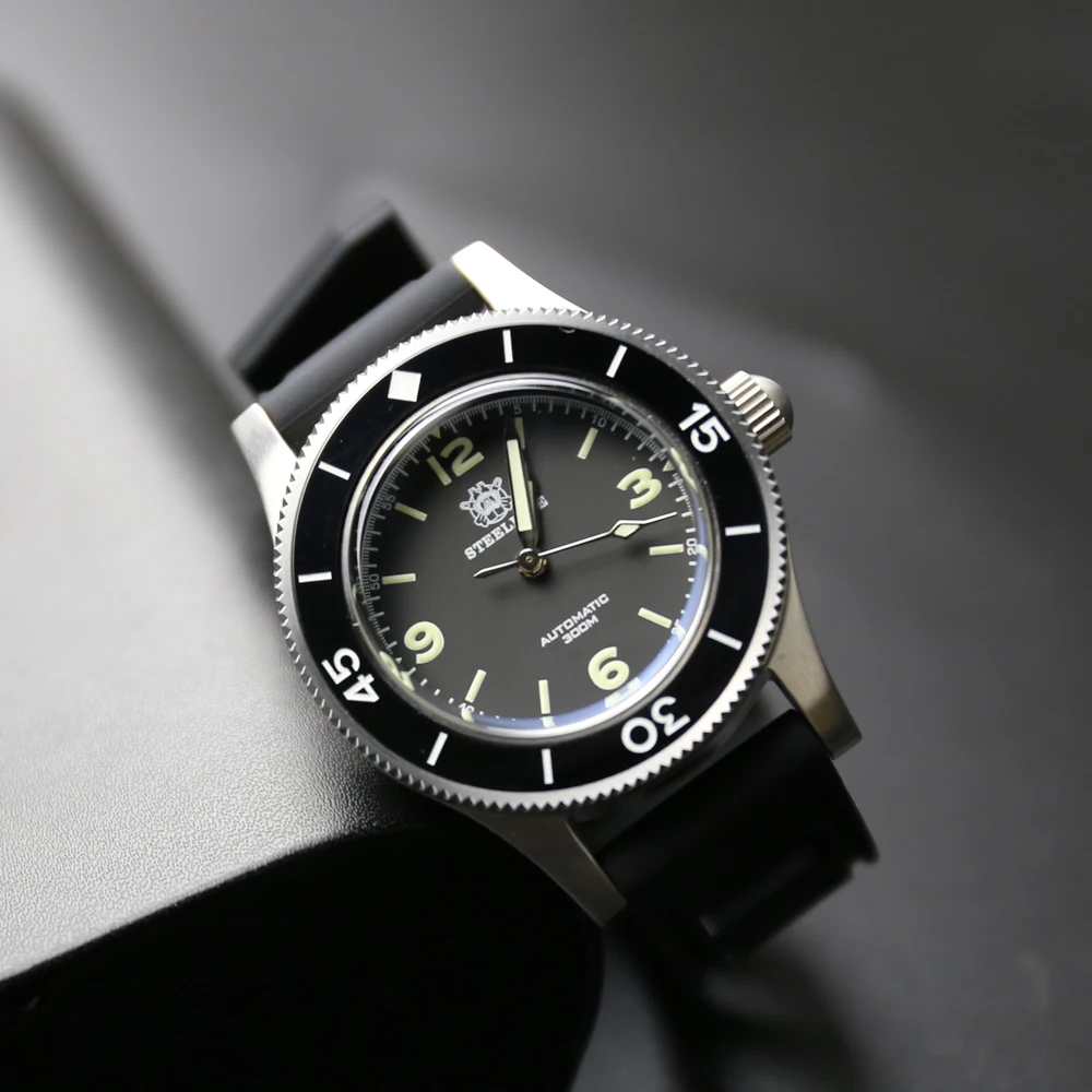 STEELDIVE 300M Dive Watch 316L Stainless Steel Automatic Watches Mens 2019 Ceramic Bezel C3 Super Luminous Diving Watch 300m Man