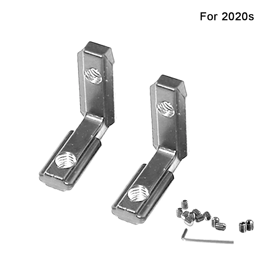 

50pcs 20s L Shape Silver Inner Corner Connector Joint Bracket with Screws for 2020 Aluminum Profile with slot 6mm