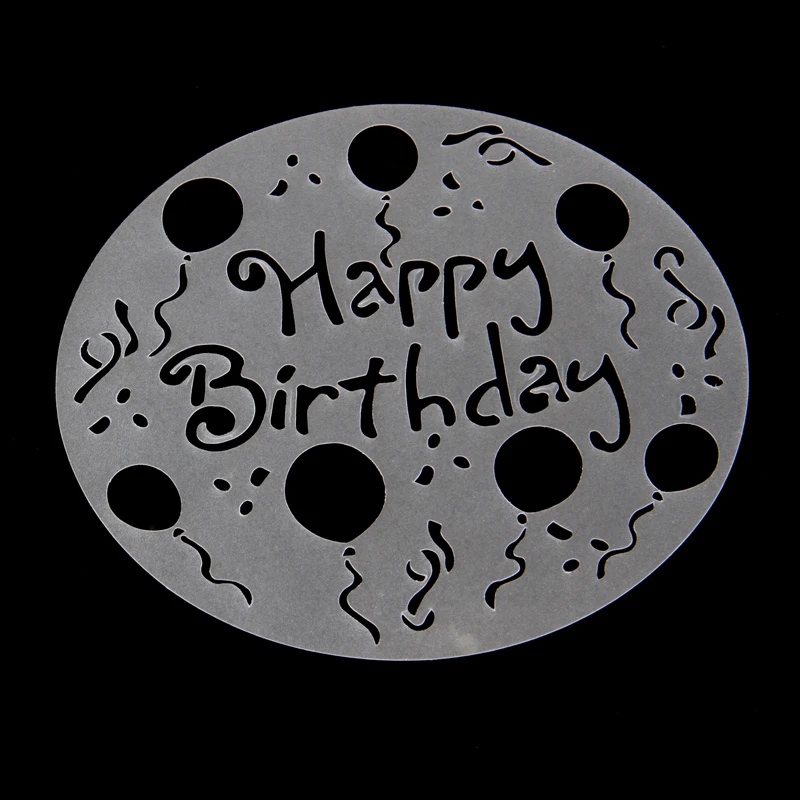 Happy Birthday Plastic Cake Stencil