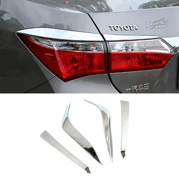 

For Toyota Corolla Sedan 2019 2020 Taillight Trim Eyelids Rear Light lamp Eyebrow Car Accessories Stainless Steel Frame Styling