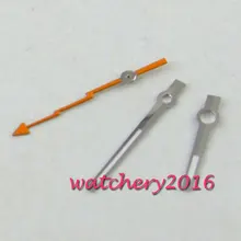 Серебристое окаймление оранжевые часы для Miyota 8205 8215 DG2813 movment