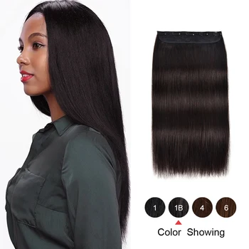 

Gazfairy 20" 70g Clip In One Piece Brazilian Hair 5 Clips One Set Remy Hair Piece Natural Straight Clip In Human Hair Extensions
