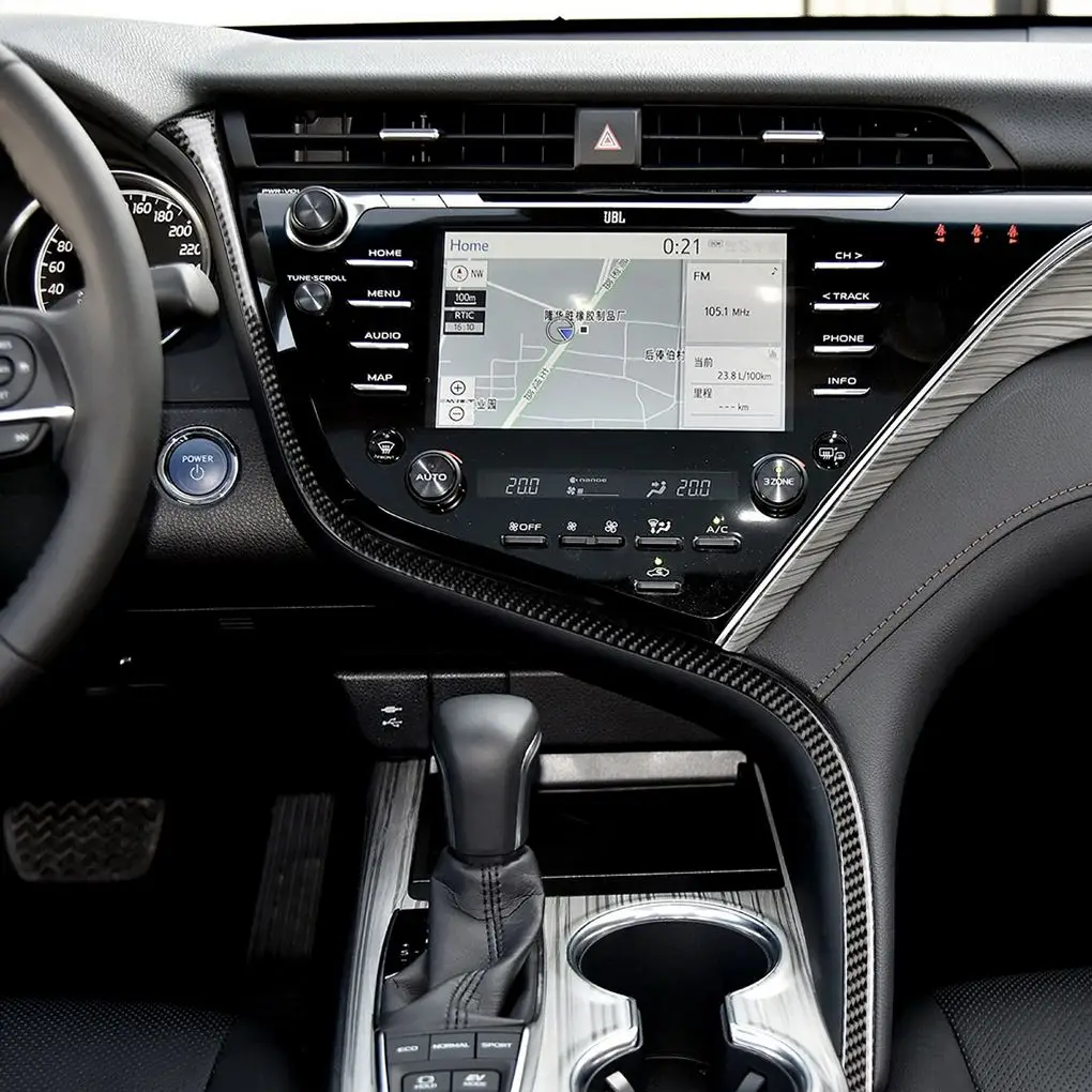 Замена для Toyota Camry- карбоновое волокно управления Panle декоративное покрытие Защитная отделка стикер