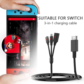 

3 in 1 USB Game Charger Power Cable Line Charging Cord Wire for NS-Switch NS Switch Pro