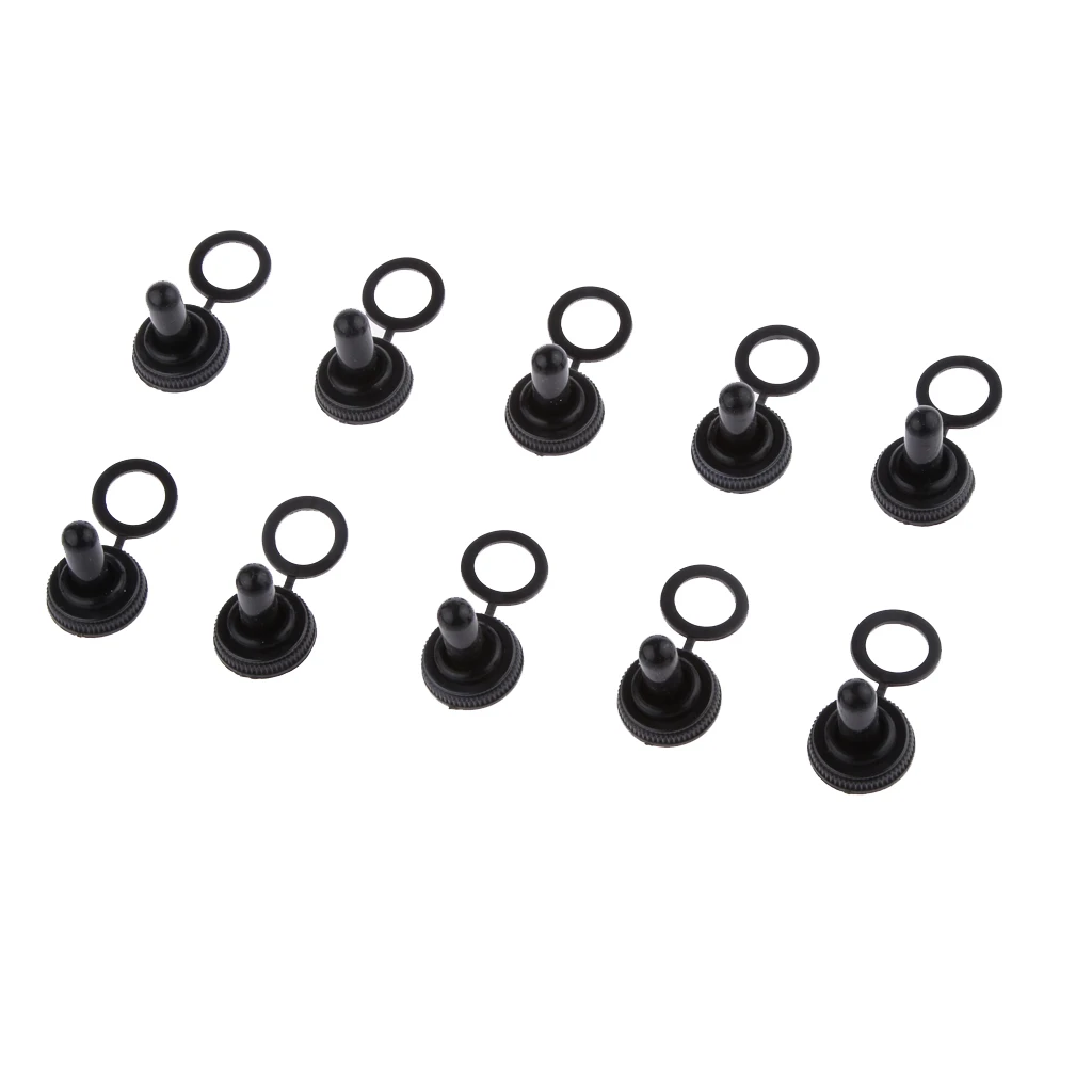 12mm Rocker Toggle Switch Knob Waterproof Boot Rubber Cover Caps Pack of 10pcs