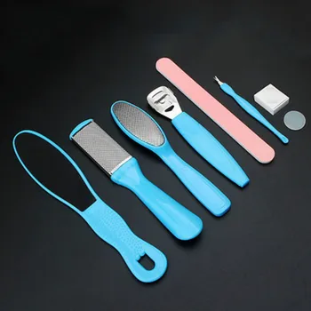 

8Pcs/Set Manicure Foot Care File Set Dead Hard Skin Callus Remover Scraper Pedicure Rasp Tools Feet Care Tool Kit Stainless tool