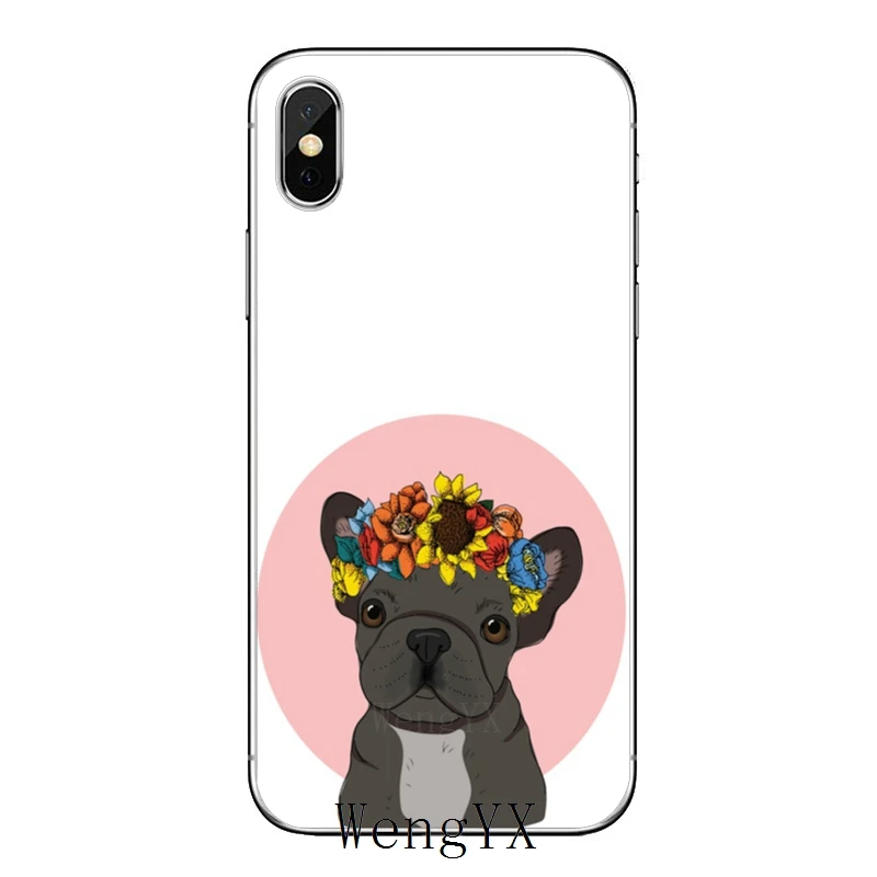 Французский бульдог Акварель для iPhone 11 pro XR X XS Max 8 7 6s plus SE 5s 5c iPod Touch 5 6 прозрачный чехол - Цвет: French-Bulldog-A-01