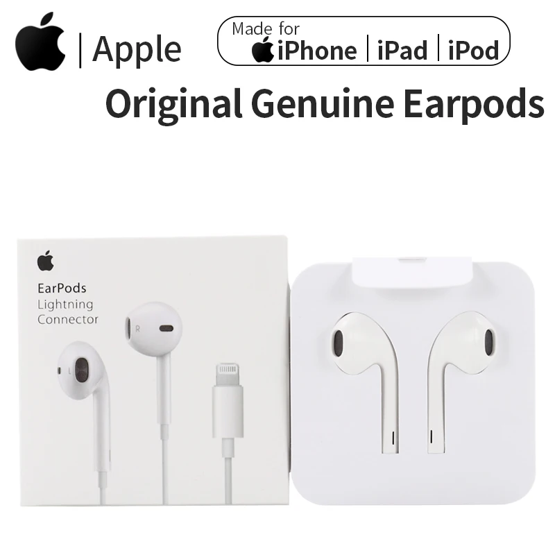 Оригинальные наушники Apple Earpods с разъемом 3 5 мм и Lightning спортивные вкладыши