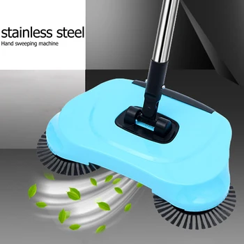 

Stainless Steel Hand Push Sweepers Push Type Sweeping Machine Broom Mop Dustpan Hand Push Sweeper mop Household Cleaning Tools