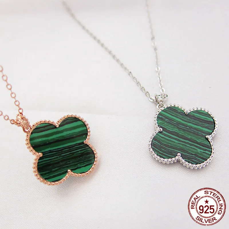 

S925 sterling silver necklace fashion style exquisite four-leaf clover shape to send a lover's birthday gift 2019 new hot