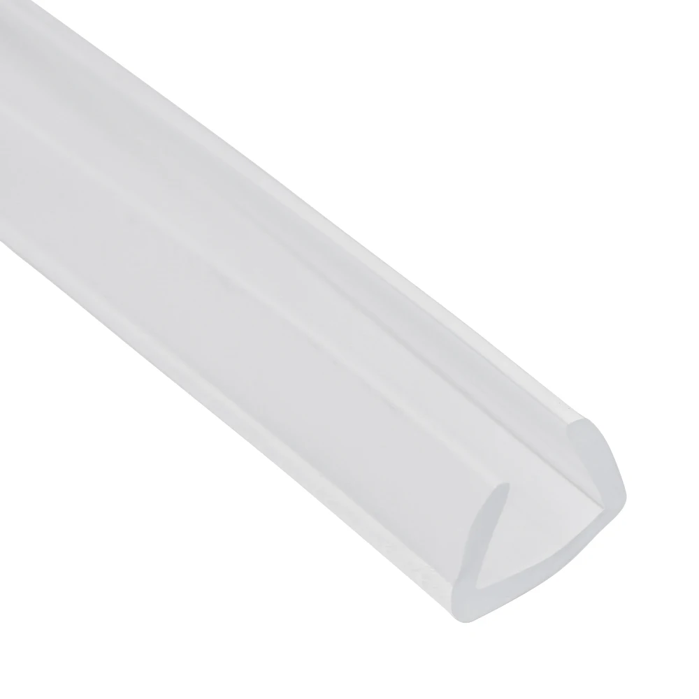 2 meters U-channel Rubber Edging Sealing Strip Shower Door Glass Sealing Tape Edge Guard Weatherstrip Bumper Protector