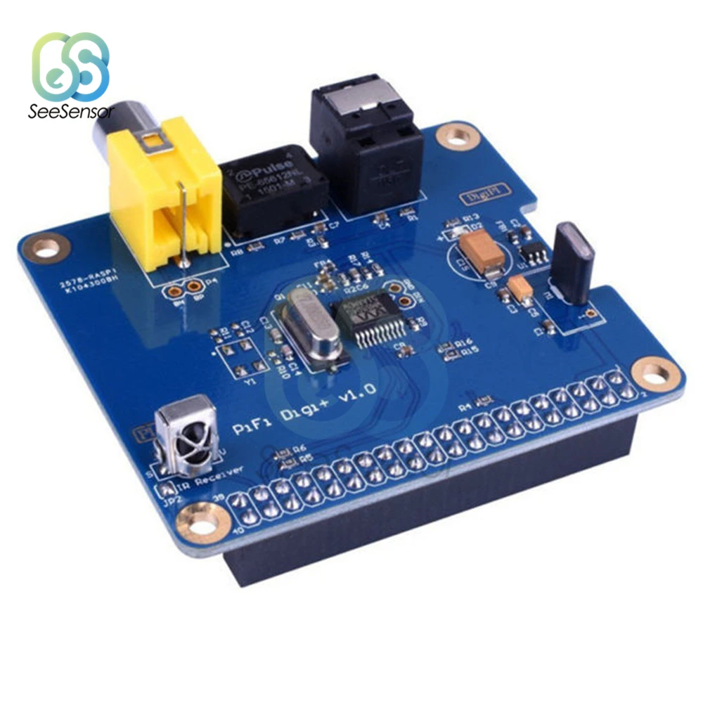 

HIFI DiGi Digital Sound Card Module I2S SPDIF Digital Audio Expansion Board Optical Fiber Module For Raspberry Pi 3/2 Model B