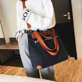 

Luxury Handbag Women 2019 New Style Canvas Big Capacity Adies Hand Bags Totes Designer Handbags High Quality Shoulder Bag