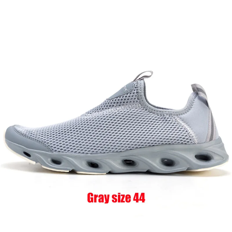Zenph aqua shoes летние быстросохнущие кроссовки для пляжа, открытый полый дышащий Легкий Аква обувь для мужчин и женщин - Цвет: gray 44