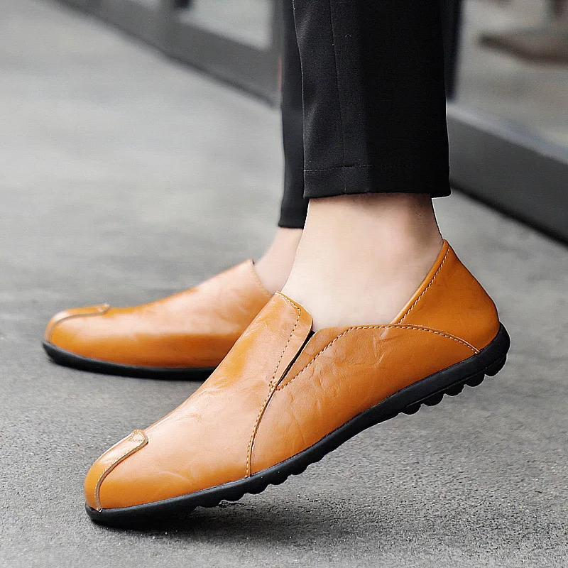 

men's loafers comfy drivings shoes soft leather moccasins spring slip-on casual shoes men flats fashion zapatos de hombre
