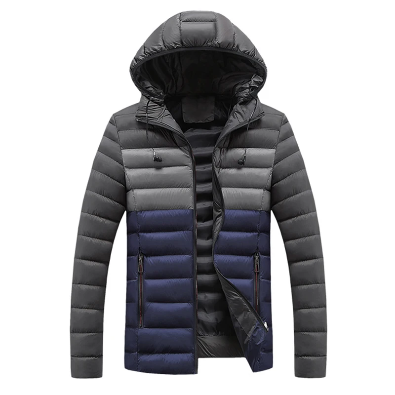 NEGIZBER, зимние мужские парки, куртка в стиле пэчворк, повседневные пальто с капюшоном, мужские модные водонепроницаемые ветровки, мужские куртки