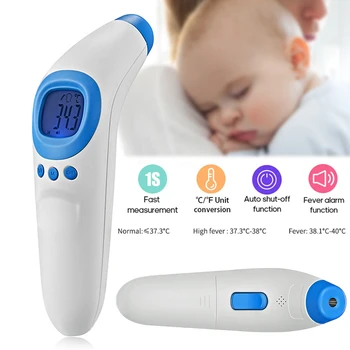 

Blue And White Forehead Thermometer Baby Adult Infrared Electronic Thermometer Thermometer -1