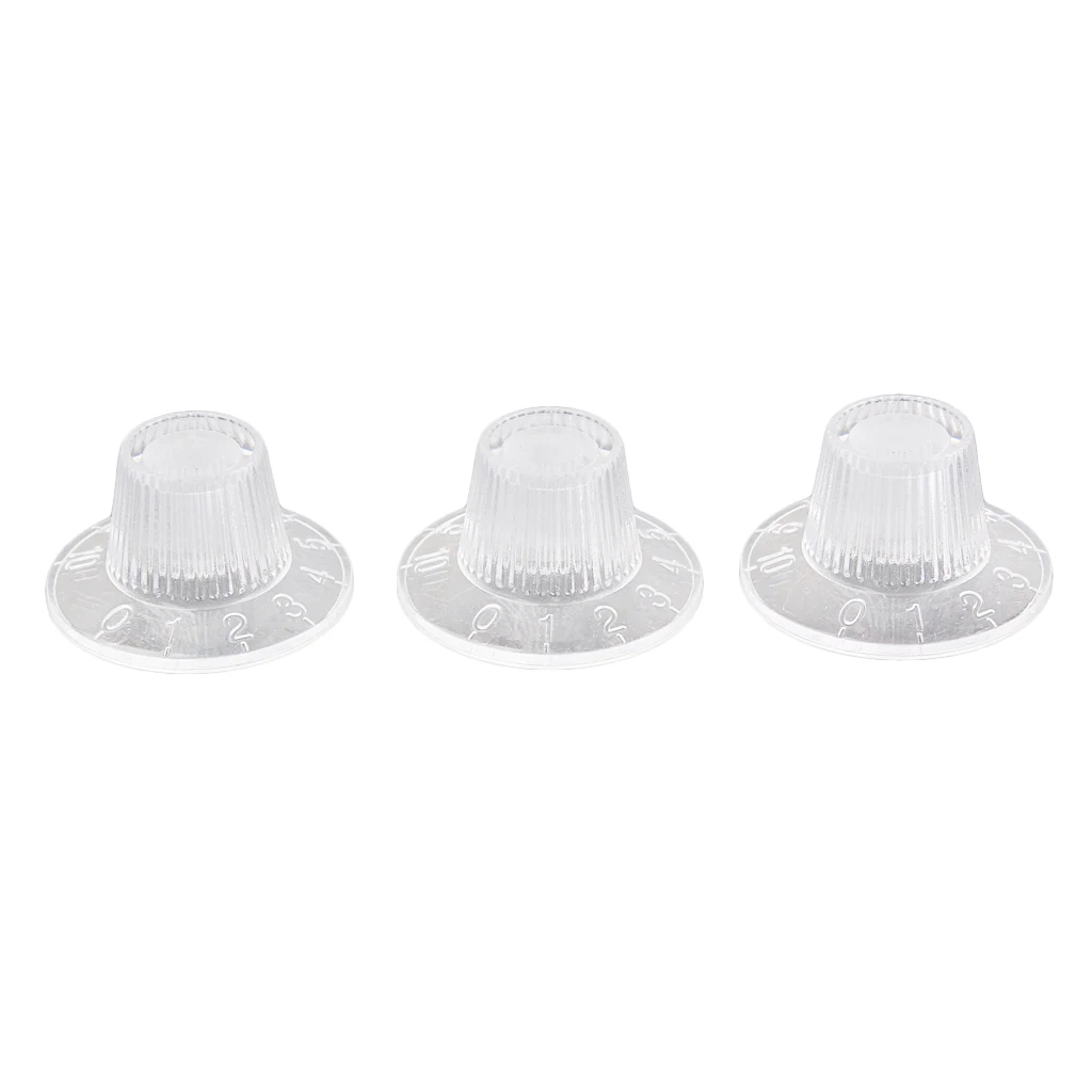3 Pieces Guitar Amp Knob Amplifier Skirted Knobs for Guitar Bass Parts