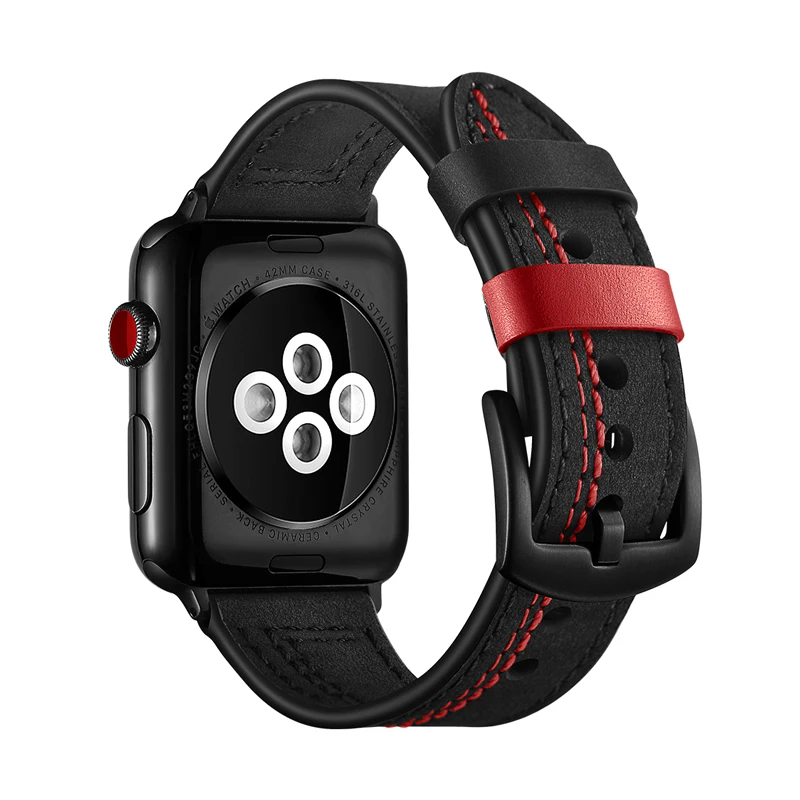 Аксессуары для наручных часов для apple watch, ремешок 42 мм, 38 мм, версия apple watch band 44 мм 40 мм наручных часов iwatch серии 5/4/3/2/1 браслет из натуральной кожи