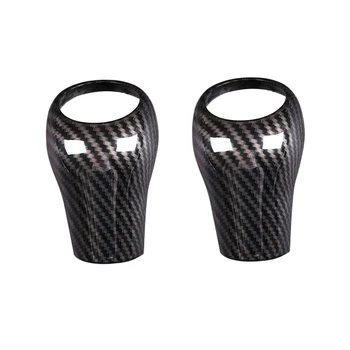 

2Pcs Carbon Fiber Gear Shift Knob Cover Trim for Mercedes Benz a C E G GLS Class W204 W212