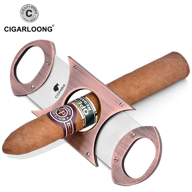 CIGARLOONG Новое поступление COHIBA заводская цена Портативный сигары резак из нержавеющей стали путешествия сигары резак CLE-0321a