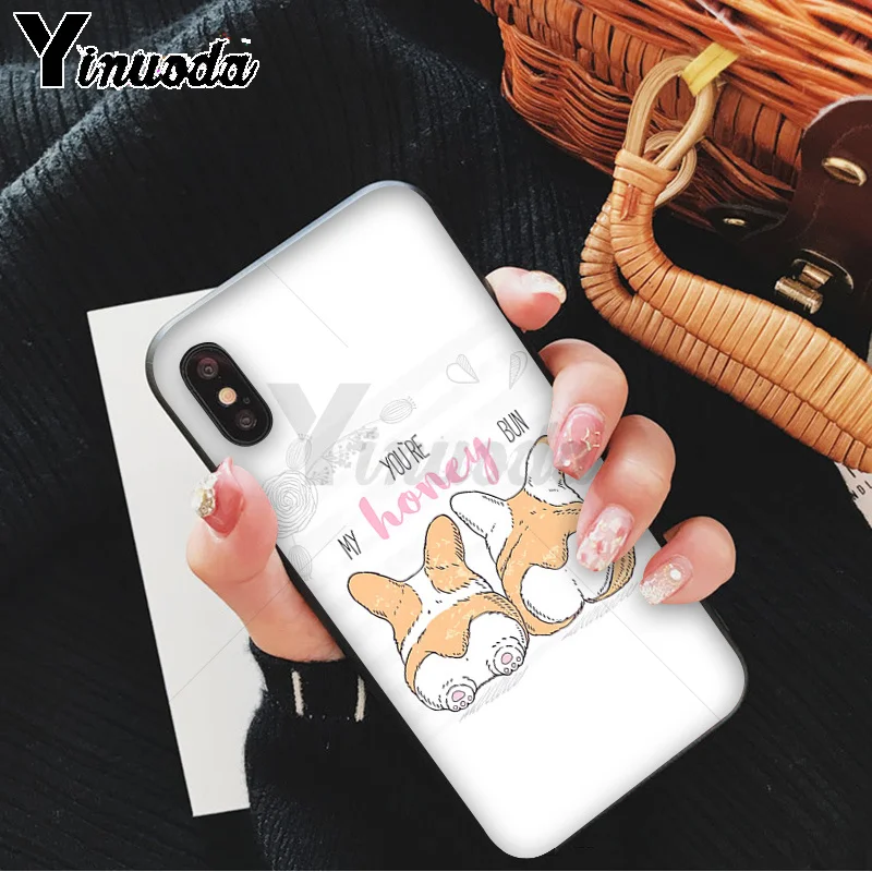 A2 Yinuoda мягкий чехол для телефона из ТПУ с милым рисунком собаки корги для iPhone 6S 6plus 7plus 8 8Plus X Xs MAX 5 5S XR 11 11pro - Цвет: A2