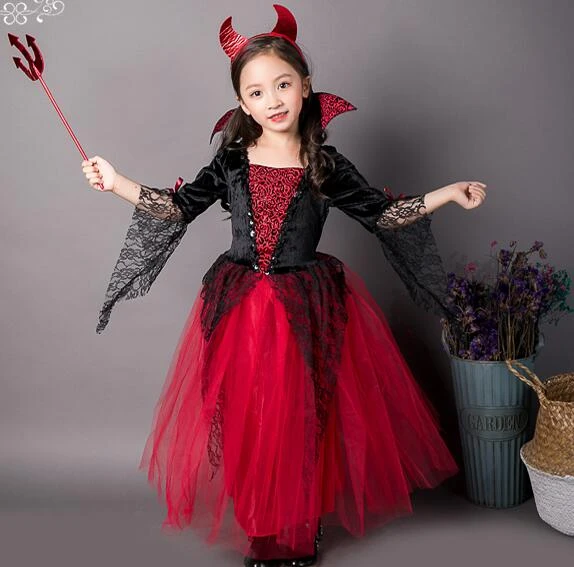 Fantasia Halloween infantil vampira menina carnaval
