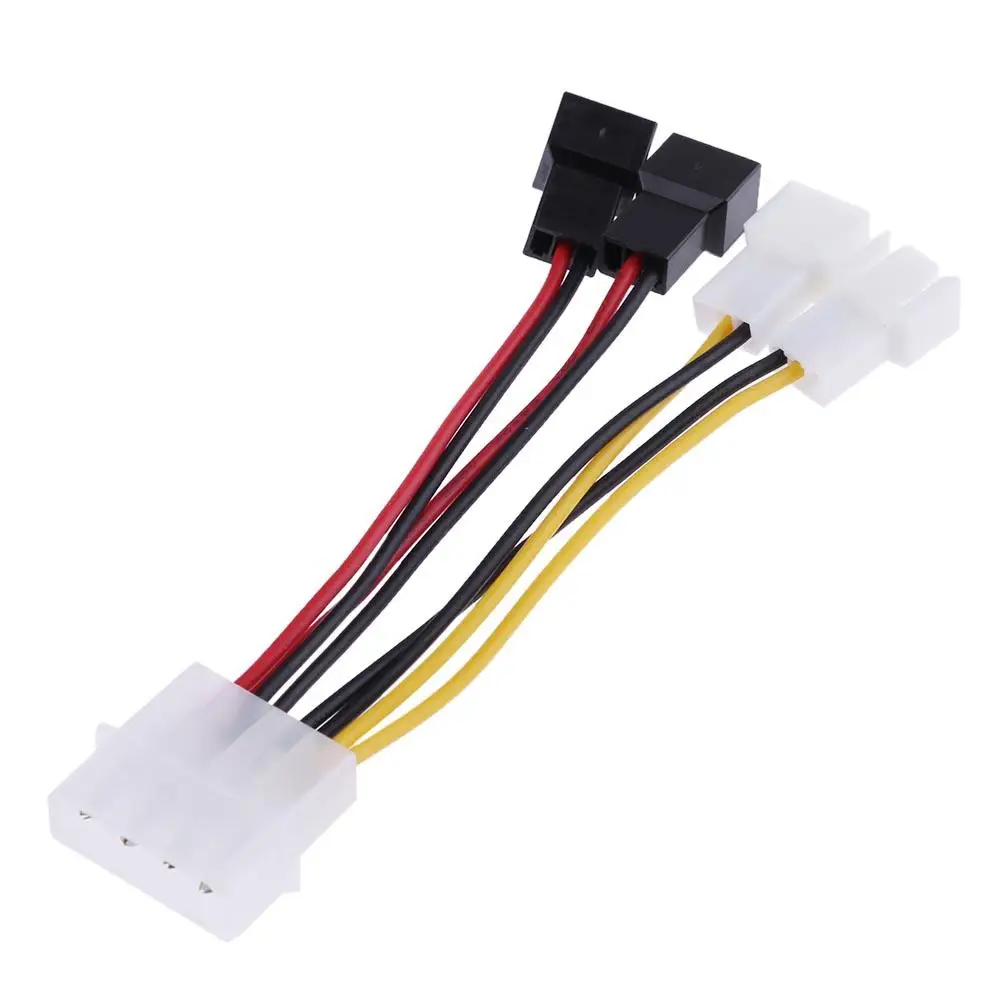 2pcs 4-Pin Molex to 3-Pin Fan Power Adapter Cables for CPU and PC Case Fans Description Image.This Product Can Be Found With The Tag Names Computer Cables Connecting, Computer Peripherals, Fan power cable, PC Hardware Cables Adapters