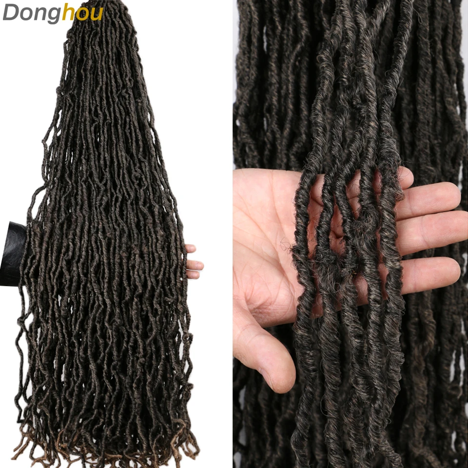 crochê cabelo 6 pacotes deusa faux locs