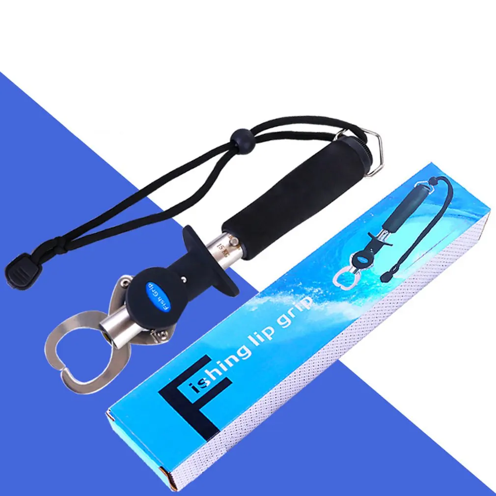 

Control Fish Clamp Device Lures Stainless Steel Fishing Lip Grip Holder Grabber Pliers With Weight Scale Ruler Tool Tackle