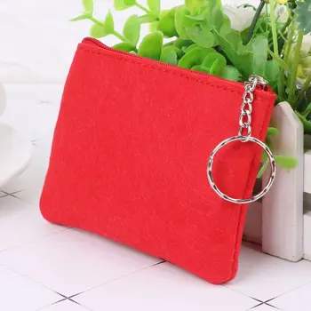 

Women Girl Soft Felt Purse Card Holder Wallet Clutch Zip Small Change Coin Key Bag