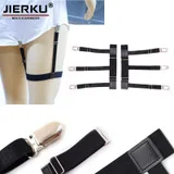 Cross Border Supply of Goods Men Elastic Adjustable Shirt Clip Black And White Stripes of a Support Three Gourd Buckle Style Cur