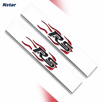 

Nstar 2pcs/pair RS Styling Emblem Auto Side Wing Door Waist Line Badge Metal Car Part Accessories For Ford Fiesta Corsa Kuga 182