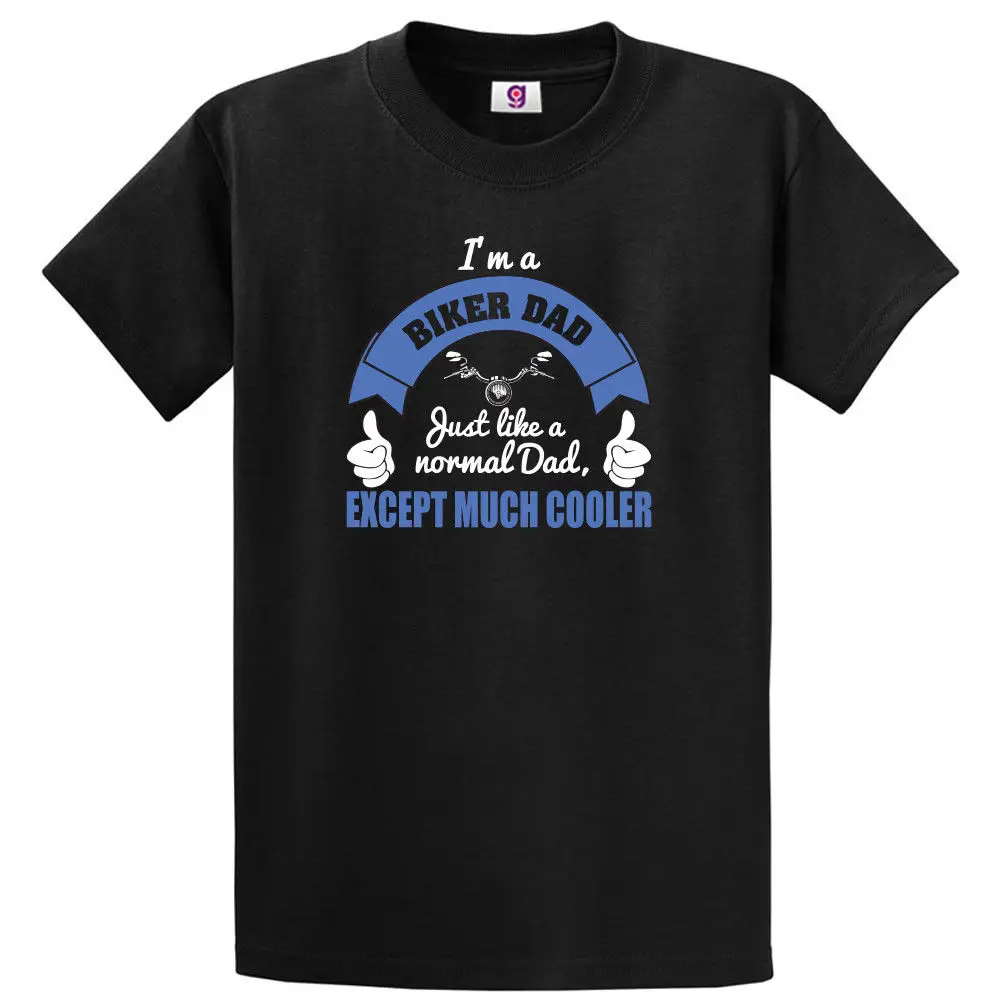 Funny Cool Biker Dad Cooler Birthday Gift Rider Father Top T-shirt Casual pride tshirt men Unisex New Fashion | Мужская одежда