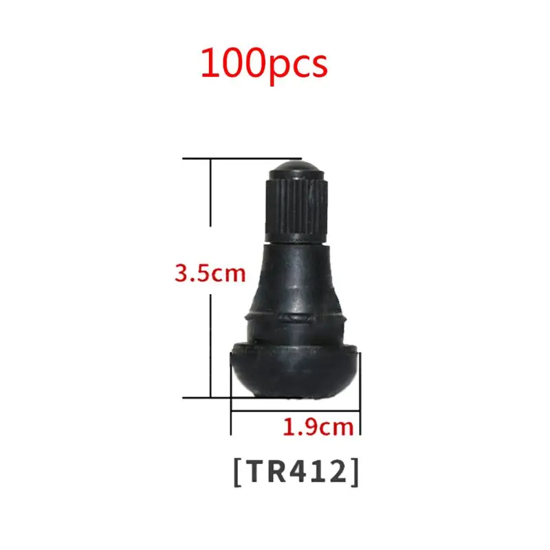 10pcs Universel Voiture Pneu Valve Tige Capuchon Couverture avec Caoutchouc  Joint 7mm Noir