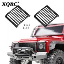 

XQRC 2Pcs TRX4 Defender Metal Front Lamp Guards Headlight Cover Guard Grille for 1/10 RC Crawler Car Traxxas TRX-4