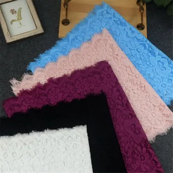 

40CM wide high quality double edging eyelash chantilly lace trimming wedding lace trim fabric french lace trim 3 Meters long