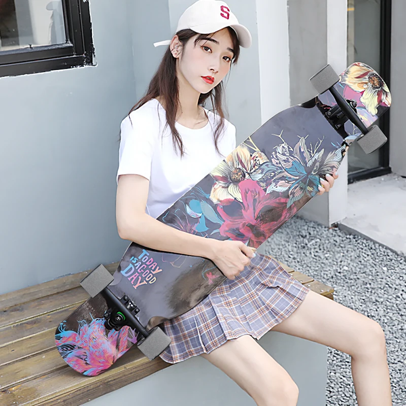 

MS406 LUOⅡ Longboard skateboard 118cm/47in Maple Deck 7in Aluminium Truck 70*51mm PU Wheel Chrome Steel Skate long board