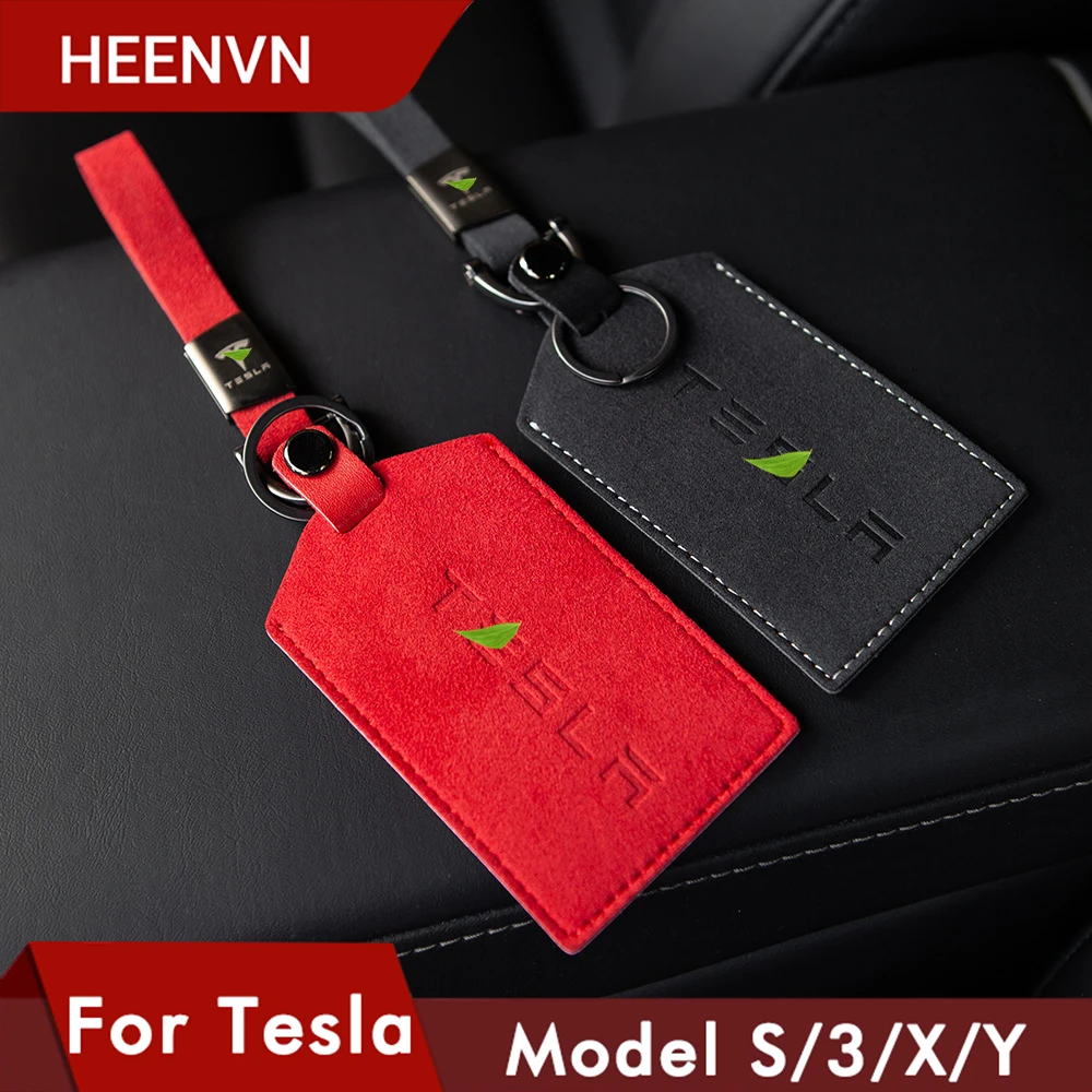 Брелок для ключей Heenvn держатель карт аксессуар Tesla Model 3 Y S X черный с