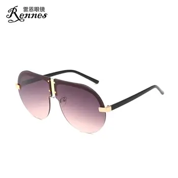 

2020 Fashion new arrivals big frame Trendless Trimmed PC+Metal Round Sunglasses