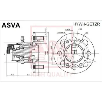 

Hub rear sensor abs ASVA) ASVA HYWH-GETZR